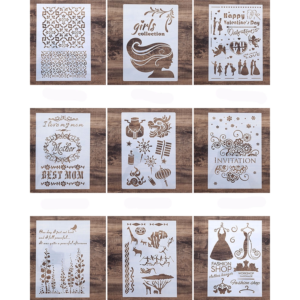 ลายฉลุขนาด a 4 ตกแต่งสมุด diy