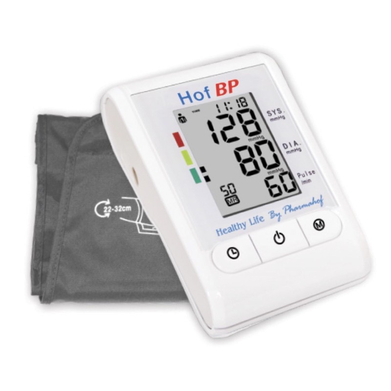 เครื่องวัดความดันโลหิตที่ต้นแขน ฮอฟ บีพี รุ่น เอชเค 802  DIGITAL BLOOD PRESSURE MONITOR HOF BP รุ่น 