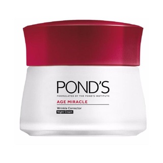 🔥อย่างดี🤩!! PONDS พอนด์ส เอจ มิราเคิล ริงเคิล คอร์เรคเตอร์ ไนท์ครีม 50g. 🚚พร้อมส่ง!! 💨