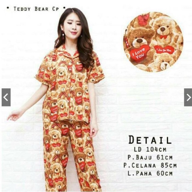 Joker.store123 ชุดนอนผู้ใหญ่ CP ชุดนอนเท็ดดี้เลิฟ