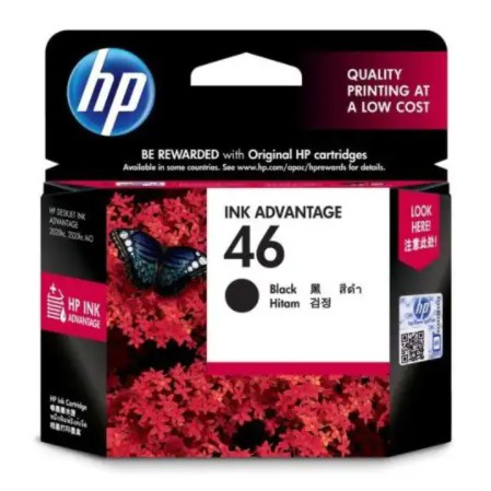 ตลับหมึกพิมพ์สีดำ HP 46BK Deskjet Ink Advantage : 2020HC / 2520HC DeskJet Ultra Ink Advantage : 2029