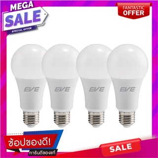 หลอด LED EVE SUPER SAVE 13 วัตต์ WARMWHITE E27 แพ็ก 4 ชิ้น หลอดไฟ LED LED BULB EVE SUPER SAVE 13W WARMWHITE E27 PACK4