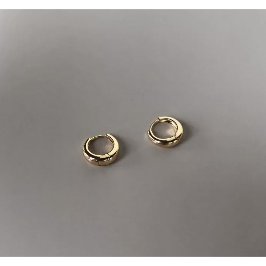 Luciole ต่างหูเงินแท้ ชุบทองคำ 14k silver 92.5% ขนาด12 mm
