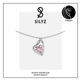 Silyz สร้อยคอหัวใจผิดปกติ สร้อยคอสีเงิน Irregular Heart Necklace melted heart necklace Y2K Style Y-109-110