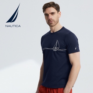 [S-5XL] Nautica / Nordica เสื้อยืดลําลอง แขนสั้น คอกลม ผ้าฝ้าย ใส่สบาย เหมาะกับฤดูใบไม้ผลิ ฤดูร้อน สําหรับผู้ชาย TO2207