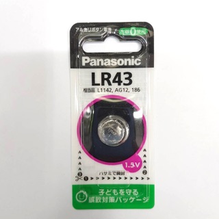 ถ่านกระดุมPanasonic LR43 แพค1ก้อน นำเข้าจากประ