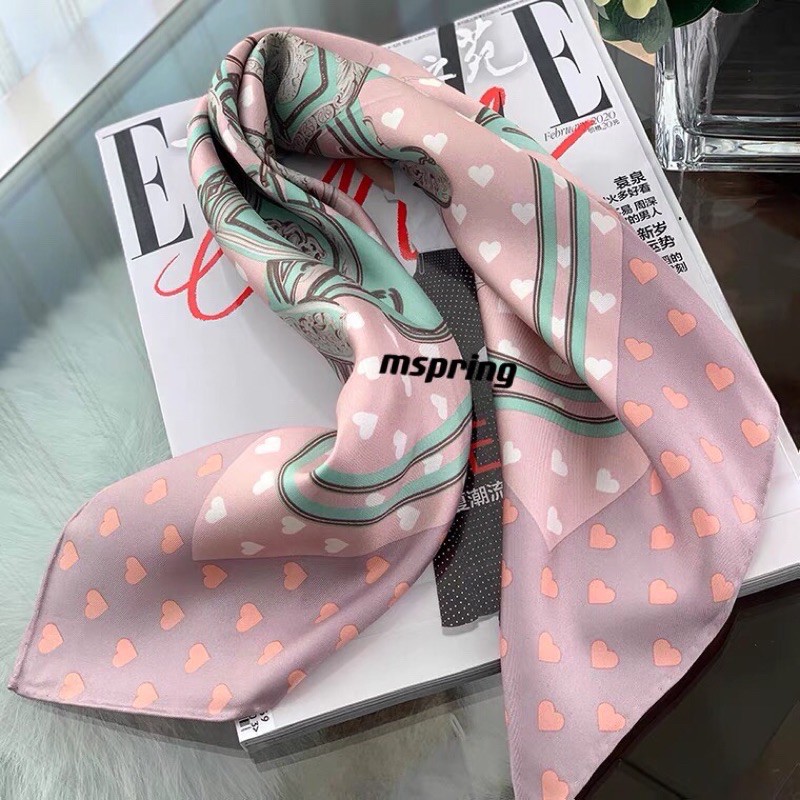 ผ้าคลุมไหล่ซาติน ผ้ามัดอก  ขนาดไหญ่90*90ซม S71-76(สินค้าพร้อมส่งที่ไทย)