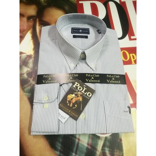 Polo Valente" เสื้อเชิ้ตแขนสั้นลายริ้วผ้า COTTON CVC เนื้อแน่นสวมใส่สบายจัดลายใหม่มาลด 70% จาก 1,690 บาทเหลือ 490 บาท