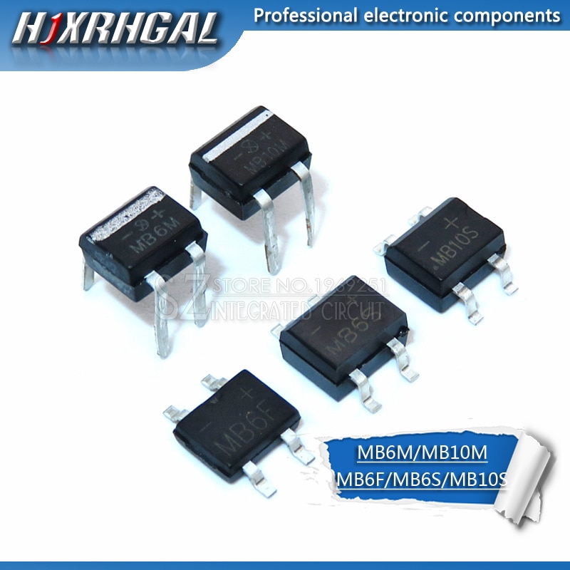 20 ชิ้น MB6S MB6M MB10S MB10M MB6F 0.5A 600V Miniature Bridge Rectifier ใหม่ hjxrhgal