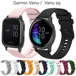 สายนาฬิกาข้อมือซิลิโคน แบบนิ่ม สําหรับ Garmin Venu sq Music SmartBand