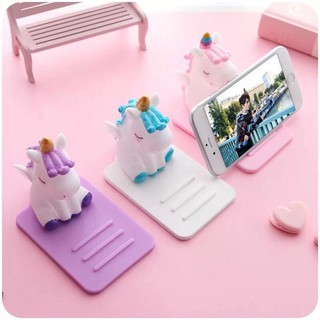 (พร้อมส่ง)ขาตั้งโทรศัพท์ทรงยูนิคอร์น วัสดุพรีเมี่ยมซิลิโคน Phone Holder Unicorn