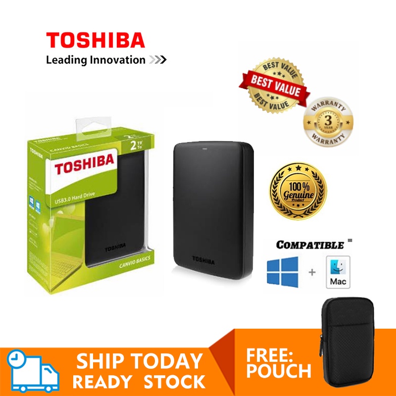 ≮≯ Online Toshiba HDD 2.5 Portable External Hard Drive Hard Disk 2TB/1TB/500GB HD