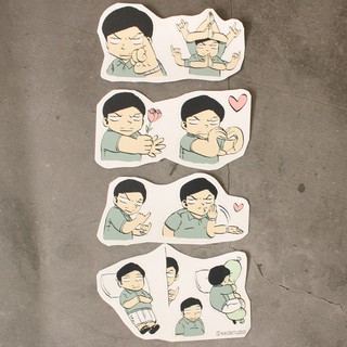 Sticker ไก่3 ลาย ครอบครัวเจ๋งเป้ง : สัญญา