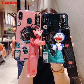 For Samsung Galaxy Note 20 Ultra A11 M11 A21s A21 A01 M21 M31 A81 M60s Note 10 Lite Case +Lanyard Doraemon Camera Cover