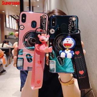 For Samsung Galaxy S20 Plus Ultra A71 A51 A91 M80S A90 5G A30S A50S A20S M30s A10s Case +Lanyard Doraemon Camera Cover