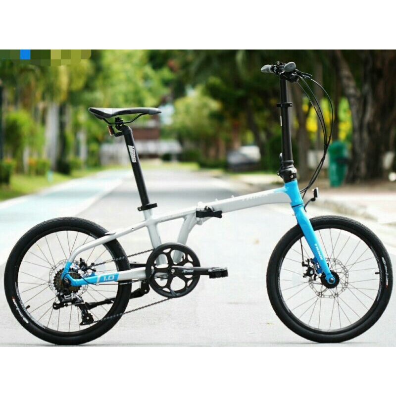 ส่งเร็ว จักรยาน กทม nktno1TRINX FLYBIRD 1.0(ส่งฟรี+) จักรยานพับได้ ล้อ 20(406)" เกียร์ L-TWOO 8SP ดิสก์เบรค