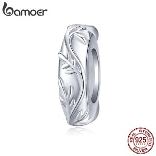 BAMOER Vine Leaf จี้กำไลข้อมือแฟชั่น DIY 925 Silver