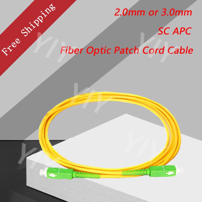 5PCS/Bag SC APC 3M Simplex Single Mode Fiber Optic Patch Cord Cable 2.0mm or 3.0mm FTTH Fiber Optic 