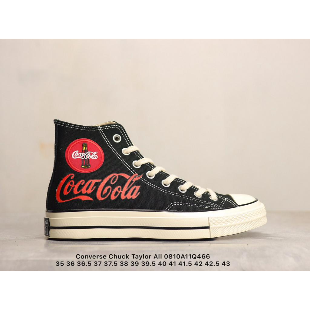 CocaCola x Converse 1970s Chuck 70 Genuine color-1 ของ แท้ รองเท้ากลางแจ้ง รองเท้า คอนเวิร์ส คลาสสิค หนังแท้ หุ้มข้อ ได้