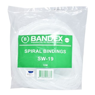 Bandex ไส้ไก่ พันจัดเก็บสายไฟ Spiral Bindings ยาว 10 เมตร ขนาด SW-19