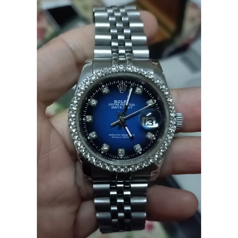 มือ 2 สภาพมือ 1 ขายเพียง 7,500 พอครับRolex Datejust หน้าดำ หลักขีด ขนาด King Size (36 มิล) ขอบเพชรสว