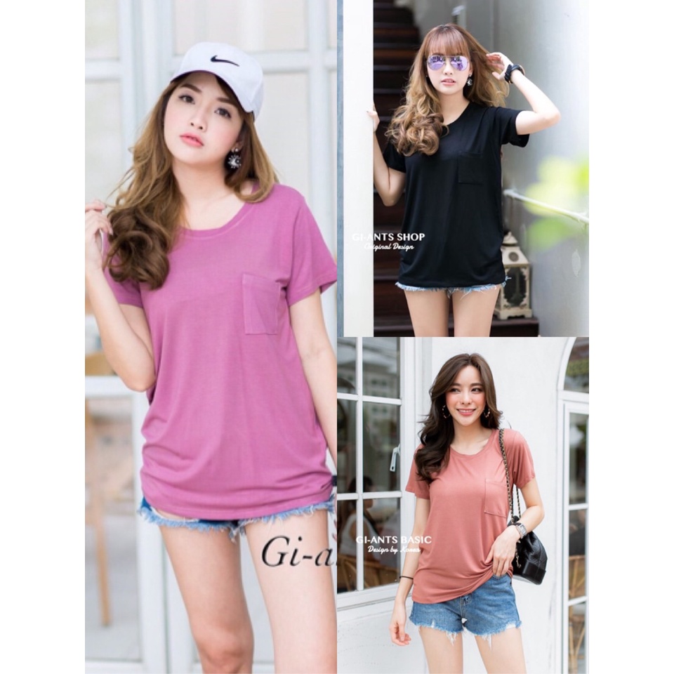 งานป้าย GI-ANTS อก 38-40 นิ้ว เสื้อเรย่อน คอกลมติดกระเป๋า