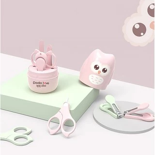 babykids ชุดกรรไกรตัดเล็บเด็กเล็ก 4 ชิ้น กรรไกรตัดเล็บ แหนบ ตะไบ กรรไกรหัวสั้น DODOLOVE