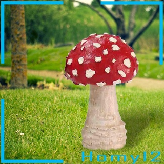 Mushroom Figure Yard Decoration Crafted Cute Statue for Outdoor Indoor