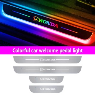 【Customized】โคมไฟโปรเจคเตอร์เลเซอร์ Led ฉายโลโก้ ติดประตูรถยนต์ สําหรับ honda USB