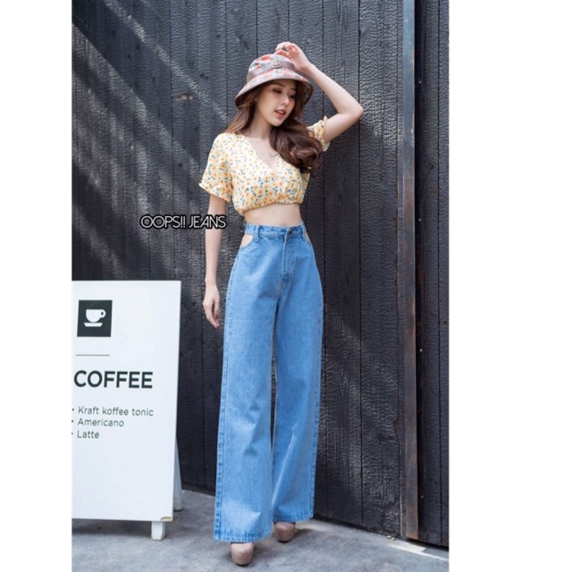 Oops!! Jeans ขากระบอกวินเทจ