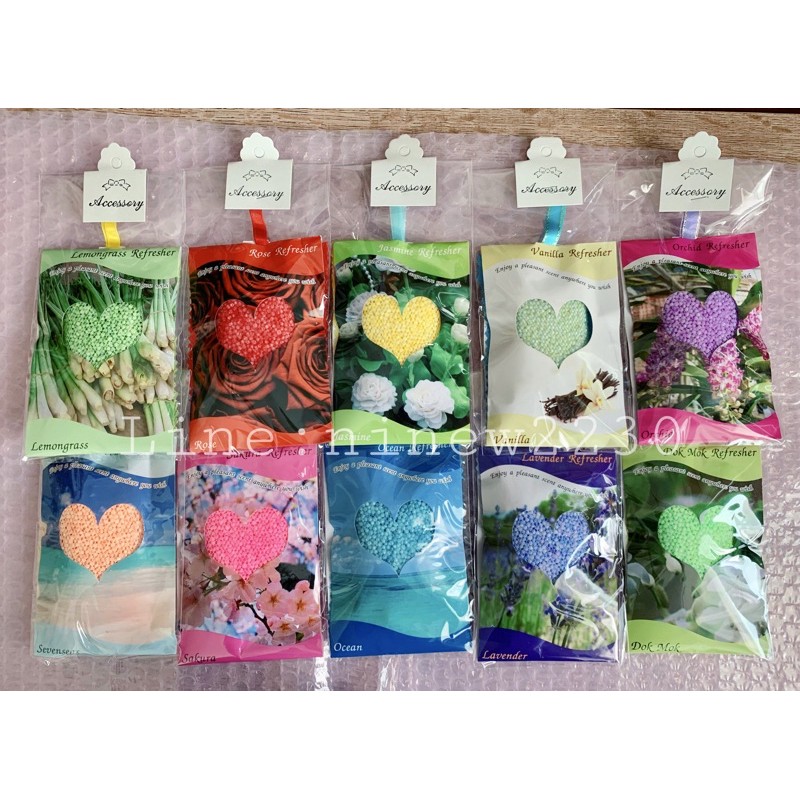 ถุงหอมอโรม่าปรับอากาศ สินค้าไทยมีส่วนผสมของน้ำมันหอมระเหยแท้100%