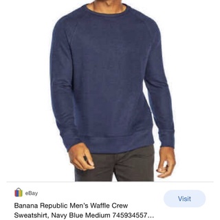 BANANA REPUBLIC Men’s crew pullover เสื้อแขนยาว  บานาน่า รีพลับบลิค แขนยาว ผู้ชาย Classic Fit