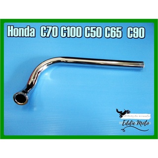 HONDA C70 C100 C50 C65 C90 EXHAUST MUFFLER PIPE "CHROME"  // คอท่อไอเสีย C70 โครเมี่ยม สินค้าคุณภาพดี