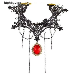 [highbuying] 1 ชิ้น วินเทจ โชคเกอร์ สร้อยคอ โกธิค เครื่องประดับ สร้อยคอ และจี้ สร้อยคอปลอม ใหม่