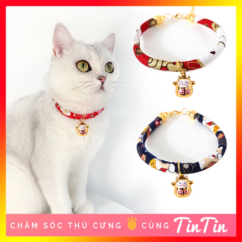 Maneki-eko Fortune Cat Collar สําหรับสุนัขและแมว - Tintin Pet Store Pet Fashion Accessories