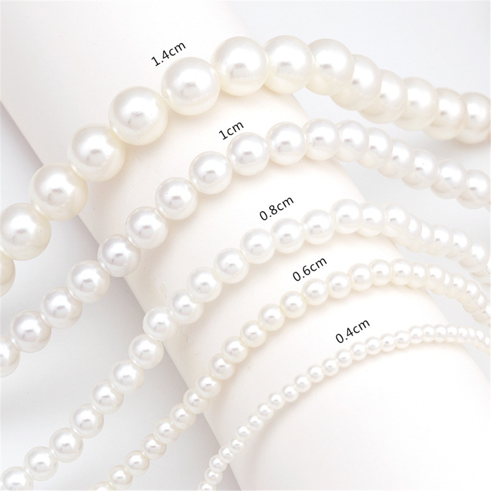 เครื่องประดับ สร้อยคอโชคเกอร์ ประดับลูกปัดไข่มุกเทียม แฮนด์เมด สีขาว หรูหรา เหมาะกับของขวัญแต่งงาน สําหรับผู้หญิง