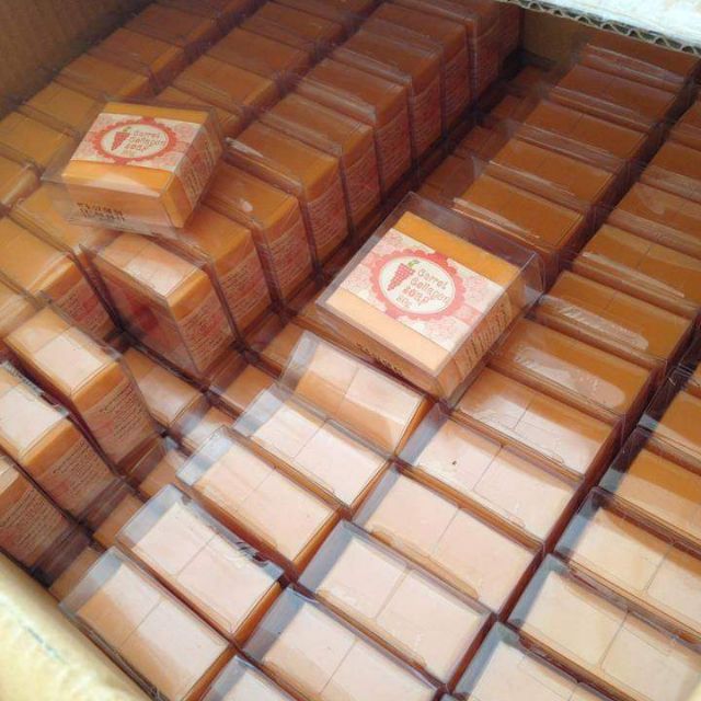 ของแท้ ขายเจ้าแรก 🥕✨(20ก้อน) สบู่แครอทคอลลาเจนหน้าใส สบู่แครอท สบู่แครอทนาโน สบู่หน้าใส ลดสิว คุมมัน พร้อมกล่อง 80กรัม