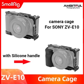 Smallrig Sony ZV-E10 กรงกล้อง พร้อมที่จับซิลิโคน และเคสหนัง สําหรับ Sony ZV-E10 3531