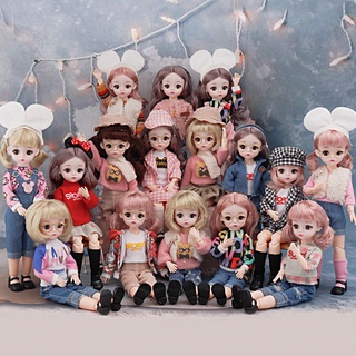 ตุ๊กตา BJD ข้อต่อขยับได้ 12 นิ้ว 22 ข้อต่อ 30 ซม. 1/6 พร้อมเสื้อผ้า สําหรับเด็กผู้หญิง (ไม่รวมกระจก)