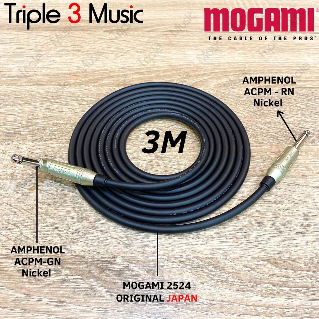 Mogami 2524 Original MADE IN JAPAN สายแจ็คกีตาร์ TS ถึง TS JACK L