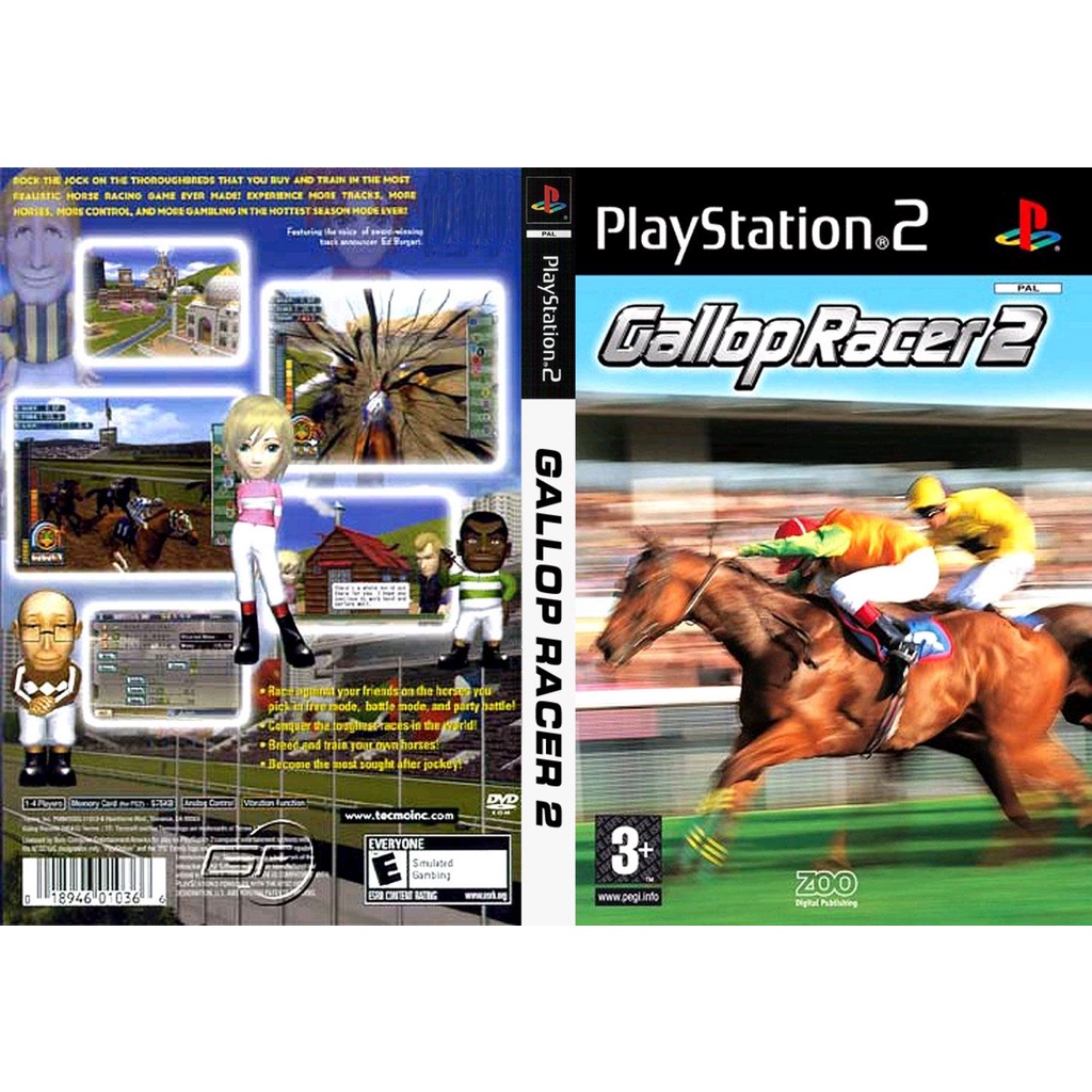 แผ่นเกมส์ PS2 Gallop Racer 2   คุณภาพ ส่งไว (DVD)