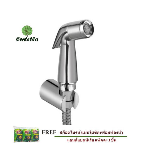 DUSS ชุดbidet spray HO333-PK DUSS โครเมี่ยม สก็อตไบรท์ แผ่นใยขัดพร้อมฟองน้ำ แอนตี้แบคทีเรีย แพ็คละ 3