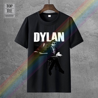 เสื้อยืดผ้าฝ้าย เสื้อยืดลําลอง แขนสั้น พิมพ์ลาย Bob Dylan Piano Official สีดํา สําหรับผู้ชาย ผู้ใหญ่ ไซซ์ S M L 316324