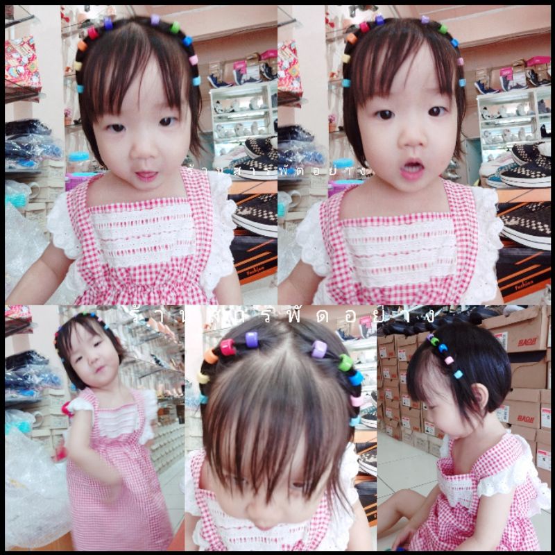กิ๊ฟหนีบผม กิ๊ฟจิ๋ว กิ๊ฟหนีบผมเป็นช่อ คละสี แพ็ค10ตัว