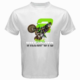 เสื้อผ้าผชLsmtx1 เสื้อยืด ผ้าฝ้าย พิมพ์ลาย Ryan Villopoto Kawasaki Racing Motocross Moto X โอเวอร์ไซซ์ สําหรับผู้ชายS-5X