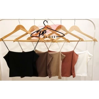 💕PP♡CLOSET💕🔥New🔥เสื้อสายเดี่ยวสปาเก็ตตี้สาวอวบ XL-3XL (Plussize) ผ้าสองชั้นเนื้อผ้าเรย่อน
