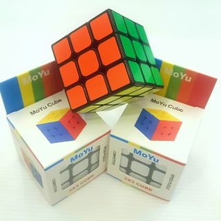 🔥Moyu 3×3 Cube แกนดำ Sticker🔥ลื่น!!  Rubik 3×3 รูบิก รูบิค moyu โมยูแท้ คุณภาพ หมุนลื่น ส่งไวนะ