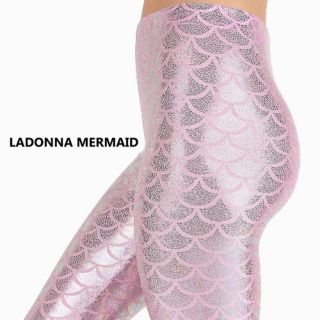 [พร้อมส่งในไทย 🇹🇭] Mermaid leggings Pink glitter USA เลกกิ้งนางเงือก กางเกงนางเงือก สีชมพู