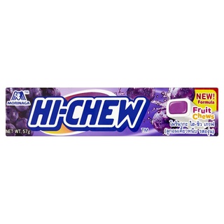 ✨นาทีทอง✨ โมรินากะ ไฮ-ชิว เกรฟ ลูกอมเคี้ยวหนึบ รสองุ่น 12 ชิ้น Morinaga Hi-Chew Grape Flavor Chewy Candy 12pcs