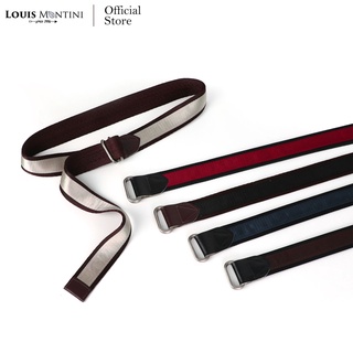 Louis Montini (Diomede) เข็มขัดผ้าเเคนวาส Canvas Belt ผ้าเเคนวาสผสมหนังวัวแท้ MCT24